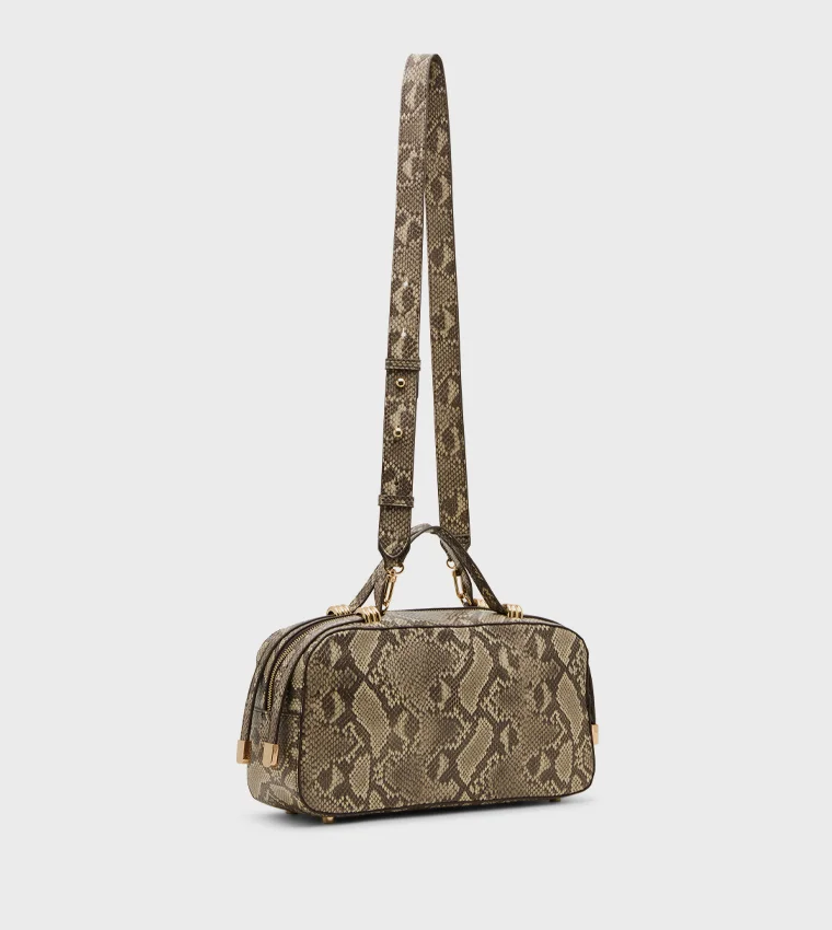 ANNE KLEIN Anne Klein Snake Patterned Handheld Bag